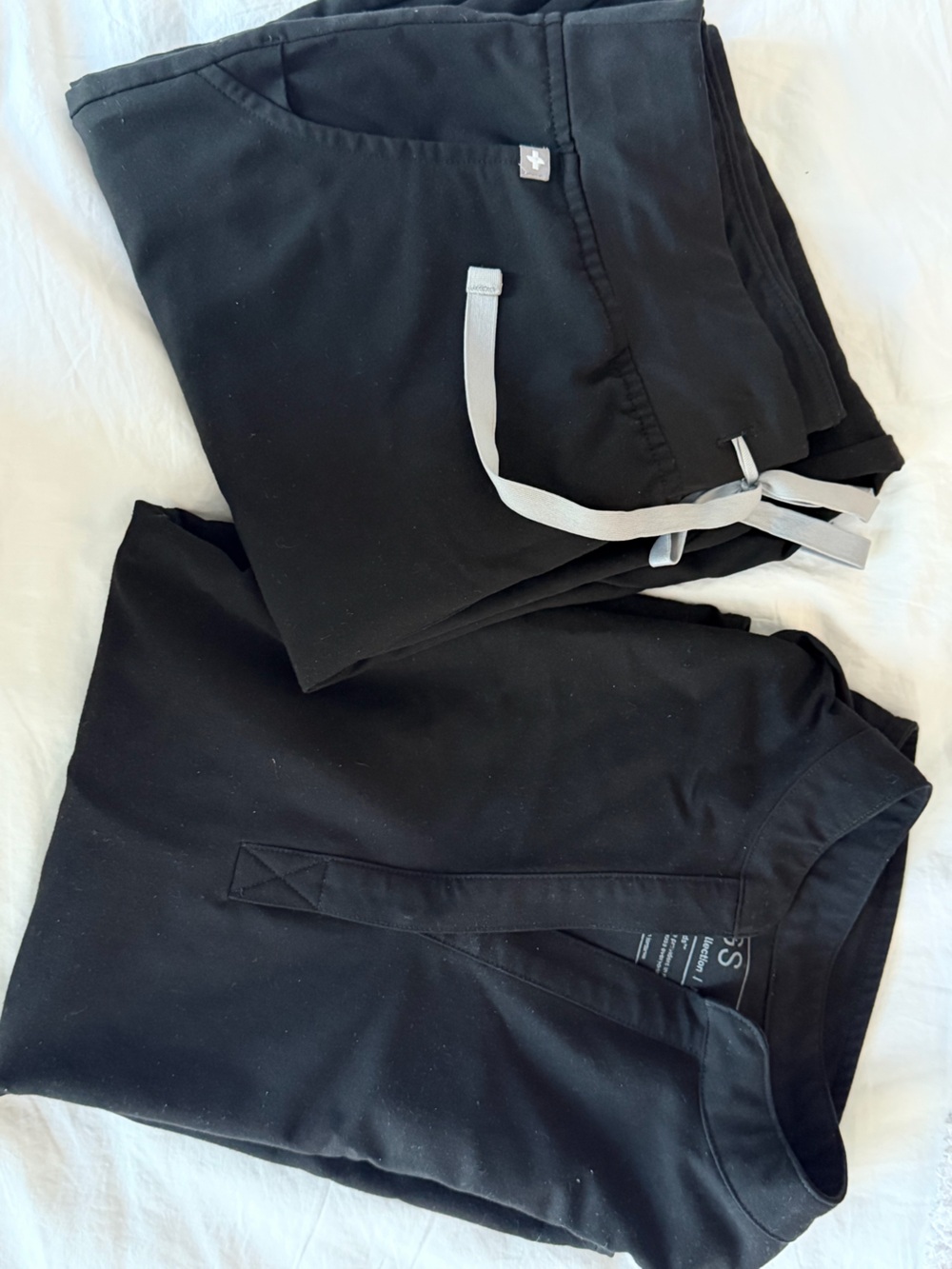 Figs Women's Black Scrub Rafaela and Zamora Jogger Set
